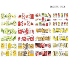 Load image into Gallery viewer, New Geometric Letter Nail Sticker Water Slider Winter Decal Christmas New Year Gift Nail Slider Temporary Tattoos Women Nail Art Stickers Water Transfer Decals Design Nail Art Supplies Manicure Acrylic Nail Foil Stencils Decorations
