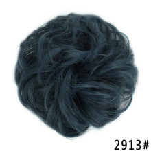 Load image into Gallery viewer, New Girl's Synthetic Chignon Red Pink Purple Blue Green Curly Messy Bun Kids Donut Roller Hair Bun Heat Resistant Fake Hair Wigs For Black Women Cosplay Wigs For Women
