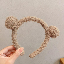 Load image into Gallery viewer, New Girls Cute Bear Ears Plush Simple Hairbands Kids Lovely Hair Ornament Headband Hair Hoops Children Fashion Gorgeous Hair Accessories For Women
