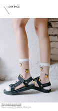Load image into Gallery viewer, New Girls Cute Cartoon Fruits Sheer Kawaii Lady Women Summer Fall Avocado Lemon Pineapple Cherry Jacquard Socks For Women
