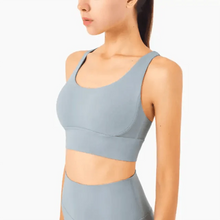 Load image into Gallery viewer, New High Quality Fabric Nylon Breathable Women Yoga Tops Bra Solid Color And Sports Wear Outdoor Exercise Clothes For Ladies
