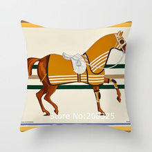 Load image into Gallery viewer, New Horse Cushion Cover Short Plus Luxury Horse Cotton Linen Decorative Pillowcase Cushion Decorative Pillows  Covers for Home Sofa Couch Car Bedrooms 45x45cm
