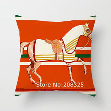 Load image into Gallery viewer, New Horse Cushion Cover Short Plus Luxury Horse Cotton Linen Decorative Pillowcase Cushion Decorative Pillows  Covers for Home Sofa Couch Car Bedrooms 45x45cm
