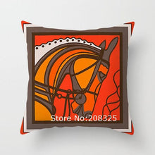 Load image into Gallery viewer, New Horse Cushion Cover Short Plus Luxury Horse Cotton Linen Decorative Pillowcase Cushion Decorative Pillows  Covers for Home Sofa Couch Car Bedrooms 45x45cm
