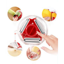 Load image into Gallery viewer, New Incredible Magic Trio Peeler Set Slicer Stainless Steel Peeler Shredder Cutter Multi Peel Blade Kitchen Tool

