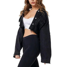 Load image into Gallery viewer, New Incredible Spring Women Sexy Ripped Denim Jackets Vintage Casual Short Jean Jacket Puff Sleeve Winter Female Coat Streetwear
