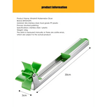 Load image into Gallery viewer, New Incredible Watermelon Cutter Multi Melon Knife Slicer Cutting Machine Stainless Steel Windmill Fruit Household Artifact Kitchen Tool
