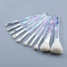 Load image into Gallery viewer, New Luxury Cosmic Color New Luxury Crystal Makeup Brushes Powder Foundation Eyeshadow Eyebrow Cosmetics for Face Fan Make Up Brush Set
