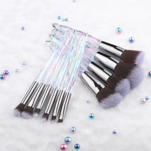 Load image into Gallery viewer, New Luxury Cosmic Color New Luxury Crystal Makeup Brushes Powder Foundation Eyeshadow Eyebrow Cosmetics for Face Fan Make Up Brush Set
