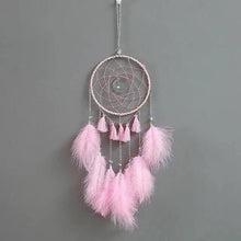 Load image into Gallery viewer, New Luxury Original Silver Gray Dream Catcher 2 Ring Feather Hanging Art Gifts To Bestie Friends Creative Valentine's Day Gifts
