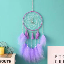 Load image into Gallery viewer, New Luxury Original Silver Gray Dream Catcher 2 Ring Feather Hanging Art Gifts To Bestie Friends Creative Valentine's Day Gifts
