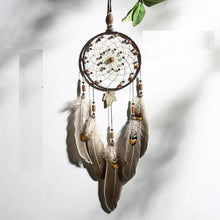 Load image into Gallery viewer, New Luxury Original Silver Gray Dream Catcher 2 Ring Feather Hanging Art Gifts To Bestie Friends Creative Valentine's Day Gifts

