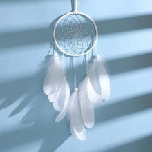 Load image into Gallery viewer, New Luxury Original Silver Gray Dream Catcher 2 Ring Feather Hanging Art Gifts To Bestie Friends Creative Valentine's Day Gifts
