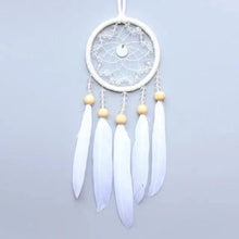 Load image into Gallery viewer, New Luxury Original Silver Gray Dream Catcher 2 Ring Feather Hanging Art Gifts To Bestie Friends Creative Valentine's Day Gifts
