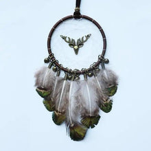 Load image into Gallery viewer, New Luxury Original Silver Gray Dream Catcher 2 Ring Feather Hanging Art Gifts To Bestie Friends Creative Valentine's Day Gifts

