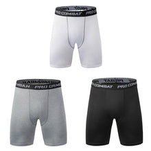 Load image into Gallery viewer, New Male Fitness Quick-Drying Tight Shorts Elastic Compression Leggings Training Pants Men Running Shorts Comfort Black Gray Mens Running Compression Pants Workout Cool Quick Dry Sports Shorts for Running Athletic Underwear
