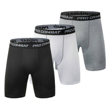 Load image into Gallery viewer, New Male Fitness Quick-Drying Tight Shorts Elastic Compression Leggings Training Pants Men Running Shorts Comfort Black Gray Mens Running Compression Pants Workout Cool Quick Dry Sports Shorts for Running Athletic Underwear
