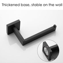 Load image into Gallery viewer, New  Matte Black Toilet Paper Holder Wall Mount Tissue Roll Hanger 304 Stainless Steel Bathroom Accessories Toilet Paper Holder Tissue Roll Holder Hanger Stainless Steel Matte Black Bathroom Lavatory Hardware Wall Mount 14.5cm
