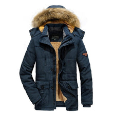Load image into Gallery viewer, New Men's Thick Warm Waterproof Jacket Hooded Men Outdoor Jacket Men's Thick Casual Hooded Solid Color Outdoor Jacket Winter Cotton Jacket Men's Jacket With Multi-Pockets
