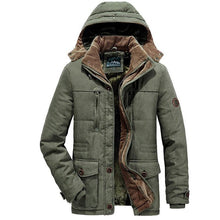 Load image into Gallery viewer, New Men's Thick Warm Waterproof Jacket Hooded Men Outdoor Jacket Men's Thick Casual Hooded Solid Color Outdoor Jacket Winter Cotton Jacket Men's Jacket With Multi-Pockets

