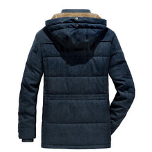 Load image into Gallery viewer, New Men's Thick Warm Waterproof Jacket Hooded Men Outdoor Jacket Men's Thick Casual Hooded Solid Color Outdoor Jacket Winter Cotton Jacket Men's Jacket With Multi-Pockets
