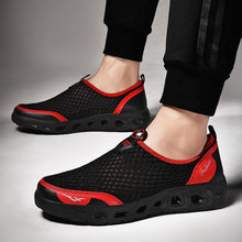 Load image into Gallery viewer, New Mesh Mens Aqua Shoes Outdoor Breathable Quick Dry Water Sneakers Light Anti-Skid Sport Footwear Comfortable Mesh Work Shoes Beach Swim Surf Shoes Water Shoes
