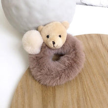 Load image into Gallery viewer, New Mink Fur Hair Rope Scrunchie Women Accessory Flurry Headband Hair Ties Elastic Fashion Hair Ring Women's Wristband Scrunchie Hairband Pom Pom Hair Tie Ring
