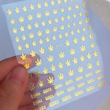 Load image into Gallery viewer, New Mixed Acrylic Stickers Manicure Decoration Weed Leaf Designs Nail Accessories Nail Art Decals Water Transfer Nail Decals Sticker For Pretty Girl Self-Adhesive Nail Decals Designer Nail Stickers for Acrylic
