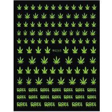 Load image into Gallery viewer, New Mixed Acrylic Stickers Manicure Decoration Weed Leaf Designs Nail Accessories Nail Art Decals Water Transfer Nail Decals Sticker For Pretty Girl Self-Adhesive Nail Decals Designer Nail Stickers for Acrylic
