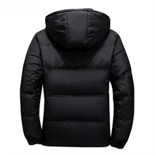 Load image into Gallery viewer, New Modern Red Jacket With Hood Men Winter Warm Solid Color Hooded Unique Design Jackets Elegant Men's Warm Winter Jacket Winter Outdoor Coat Comfortable Jacket

