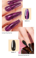 Load image into Gallery viewer, New Poly Nail Polish Gel Extension Glitter Gel Nails Manicure Design UV Reflective Diamond Shine
