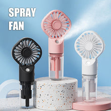 Load image into Gallery viewer, New Portable Handheld Fan USB Rechargeable Turbo Water-Cooled Spray Mini Fan 4 Gear Speed Air-conditioning Mute Fans Outdoor Handheld Misting Fan Rechargeable Mini Personal Fan Battery Operated for Travel
