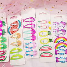 Load image into Gallery viewer, New Printed Cute Cartoon Fruit BB Clips Hairpins Girls Hair Accessories Children Headwear Baby Hair Clips Headdress Gorgeous Hair Accessories For Girls
