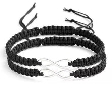 Load image into Gallery viewer, New Retro Infinity Handmade Bracelet Set Friendship Bracelet Set Love Couples Bracelets Bangles Set Infinity Matching Bracelets For Couples His And Hers Infinity Sign Handmade Rope Braided Stainless Steel BFF Bracelets
