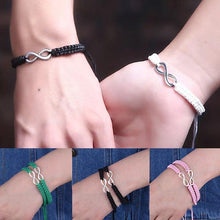 Load image into Gallery viewer, New Retro Infinity Handmade Bracelet Set Friendship Bracelet Set Love Couples Bracelets Bangles Set Infinity Matching Bracelets For Couples His And Hers Infinity Sign Handmade Rope Braided Stainless Steel BFF Bracelets
