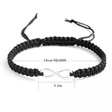 Load image into Gallery viewer, New Retro Infinity Handmade Bracelet Set Friendship Bracelet Set Love Couples Bracelets Bangles Set Infinity Matching Bracelets For Couples His And Hers Infinity Sign Handmade Rope Braided Stainless Steel BFF Bracelets
