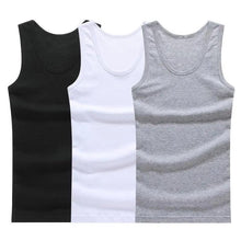 Load image into Gallery viewer, New Sale 100% Soft Cotton Mens Modern Sleeveless Tank Top Solid Muscle Vest Athletic Undershirts O-neck Gym Clothing Tees Tops Unique Soft Comfortable Summer Tops For Men Soft Cotton Sleeveless Tops for Men Classic Tank Tops
