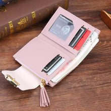 Load image into Gallery viewer, New Short PU Leather Clutch Bags Card Holder Wallet And  Small Coin Purse for Women And Girls

