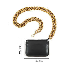 Load image into Gallery viewer, New Sparkling Thick Metal Chain Shoulder Bag Bike Wallet, Mini Bag, Coin Purse. Fashionable Women Pack Leather Crossbody Bags
