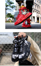 Load image into Gallery viewer, New Sport Mens High Quality Sneakers Breathable Lightweight Red Basketball Luxury Fashion Running Sneakers Non Slip Tennis Sport Athletic Walking Workout Sneakers
