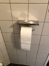 Load image into Gallery viewer, NEW Stainless Steel Toilet Paper Holder BathroomPaper Phone Holder Shelf Towel Roll shelf Accessories  Toilet Paper Holder with Phone Shelf Aluminum Bathroom Accessories Tissue Roll Dispenser Storage Rack Wall Mounted Modern Paper Towel Adapter
