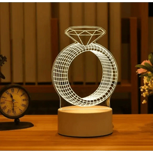 Load image into Gallery viewer, New Sterlling Romantic Love 3D Lamp Heart-shaped Balloon Acrylic LED Night Light Decorative Table Lamp Valentine's Day Sweetheart Wife's Gift
