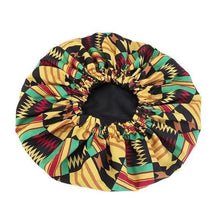 Load image into Gallery viewer, New Stunning Extra Large Satin Lined Bonnet Women Big Size Beauty Print Satin Silk Bonnet Sleep Night Cap Head Cover Bonnet Hat
