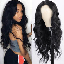 Load image into Gallery viewer, Long Body Wave Black Wig Synthetic Wigs for Black Women Middle Part Brown Red Pink Purple Cosplay Hair Wigs For Black Women Cosplay Wigs For Women
