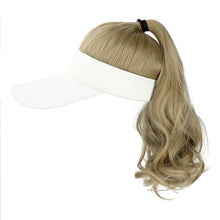 Load image into Gallery viewer, Ponytail Extension Cap hair Synthetic Wig Curly Wavy Wigs with Visor Hat hair Wigs for Women Hat Baseball Wigs For Black Women Cosplay Wigs For Women
