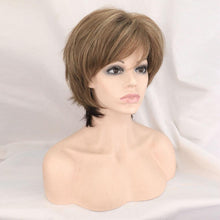 Load image into Gallery viewer, New Style Women Synthetic Mixed Blonde Brown Short Wigs Natural Hair Wigs Heat Resistant Hair Wig for Women Bob Wigs For Black Women Gifts For Black Women
