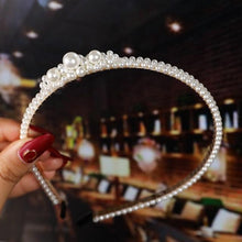Load image into Gallery viewer, Simulation Pearl Hairbands Women Hair Accessories Korean Handmade Bow Flower Hoops Headband Wedding Ornaments Gorgeous Hair Accessories For Women
