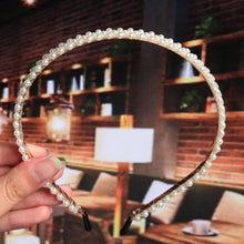 Load image into Gallery viewer, Simulation Pearl Hairbands Women Hair Accessories Korean Handmade Bow Flower Hoops Headband Wedding Ornaments Gorgeous Hair Accessories For Women
