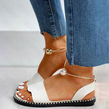 Load image into Gallery viewer, New Summer Women's Pearly Sandals Slippers Shoes Women Flats Sandals Flip Flop Casual Flat Slingback Pearl Sandals Fashion Beach Flip Flops Sandals Outdoor Slippers Round Toe Shoes
