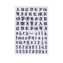 Load image into Gallery viewer, New Super Thin Self-Adhesive  Letter 3d Nail Decal Stickers Manicure Nail Art Decoration Accessories Holographic Old English Character Nail Self-Adhesive Sticker English Font Design Manicure Design Water Sliders Decorations Accessories
